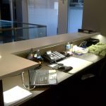 LED illuminated reception desk#menu