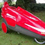 Early velomobile prototype