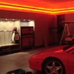Garage with LED accent lighting